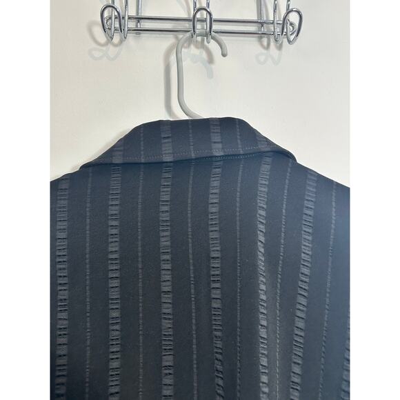 Vintage David N Jacket Size 8 Black Textured Striped Whimsygoth Office NWT - Picture 5 of 9